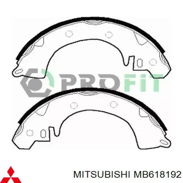 Гальма робочі задні ножні і гальмівні барабани Mitsubishi MB618192