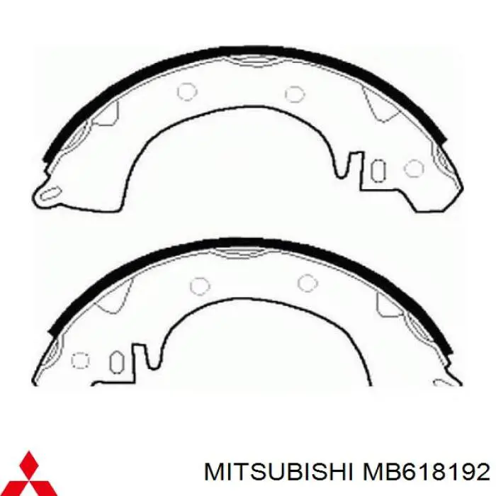 Колодки гальмові задні, барабанні Mitsubishi MB618192 ціна, від 21.73 USD