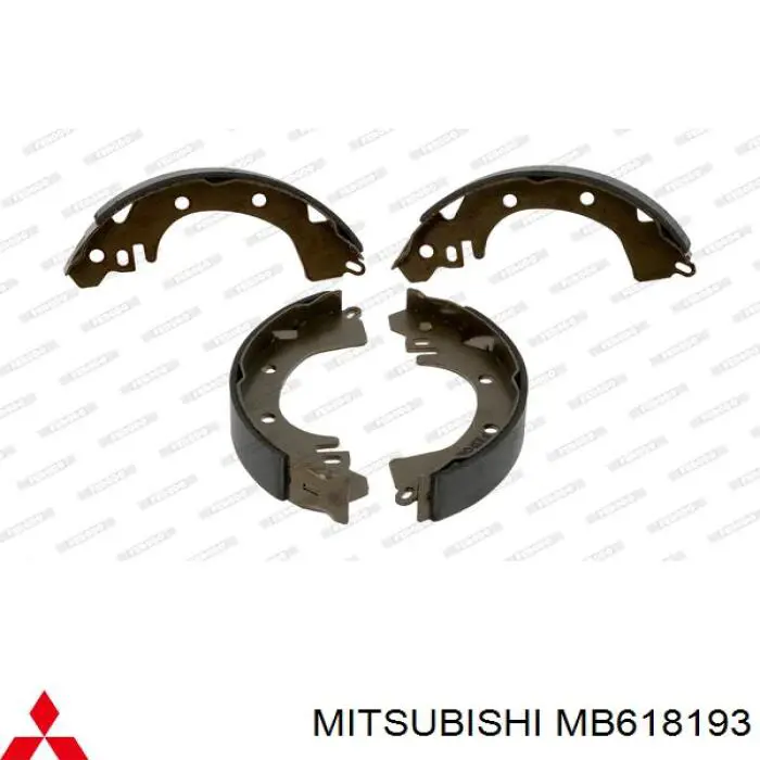 MB618193 Mitsubishi колодки гальмові задні, барабанні