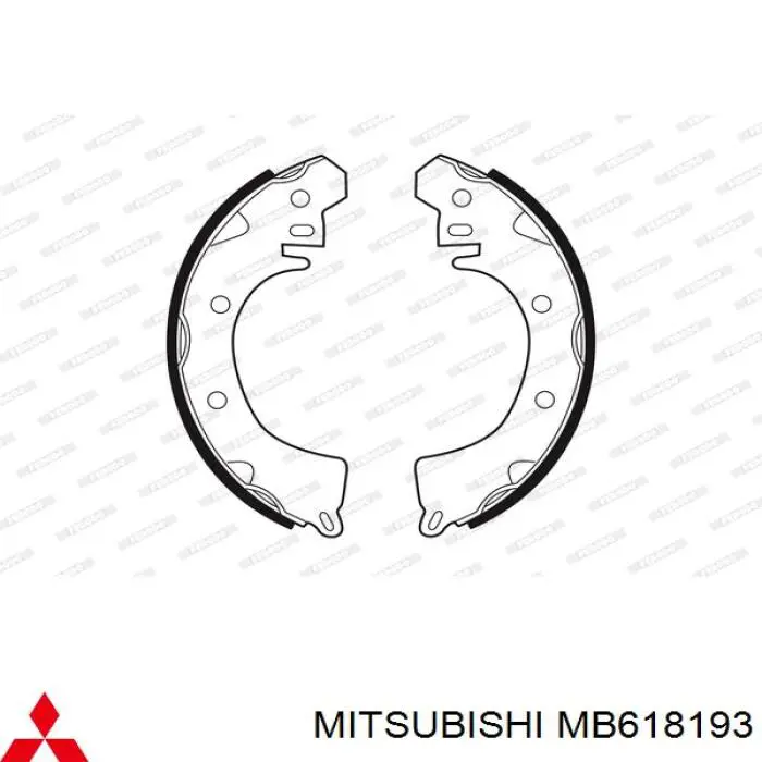 Купити MB618193 Mitsubishi Колодки гальмові задні, барабанні