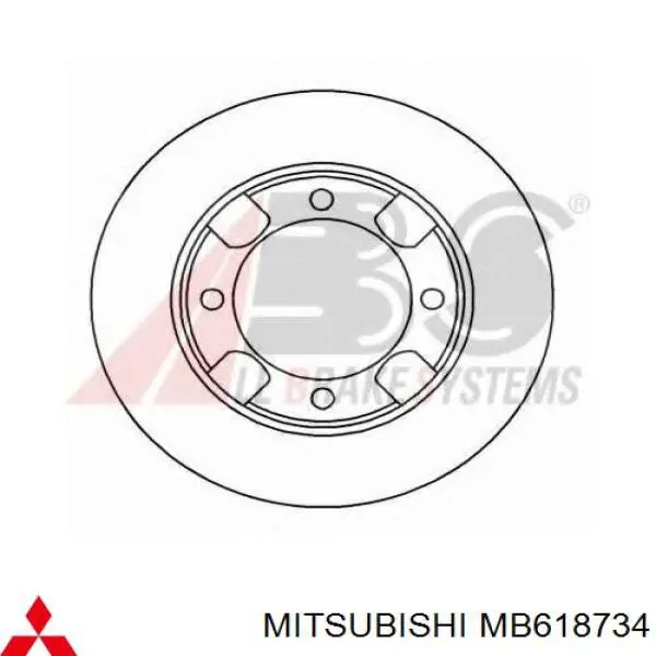 MB618734 Mitsubishi диск гальмівний передній