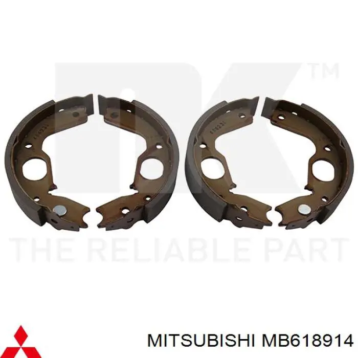 MB618914 Mitsubishi колодки ручника/стоянкового гальма