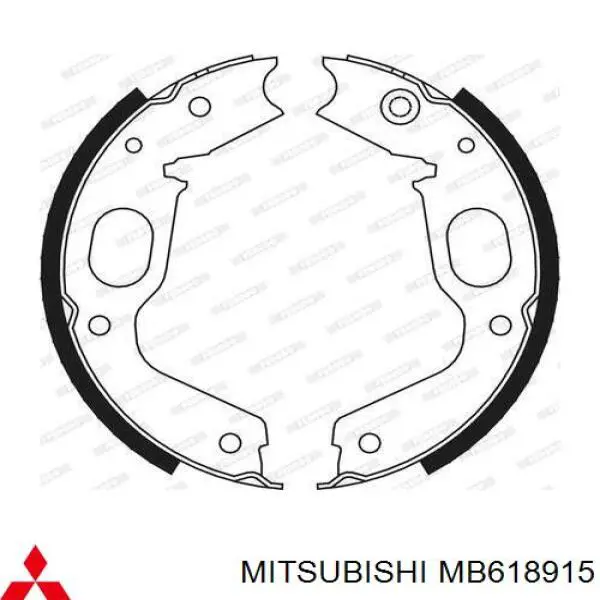 MB618915 Mitsubishi Гальмівні колодки ручника