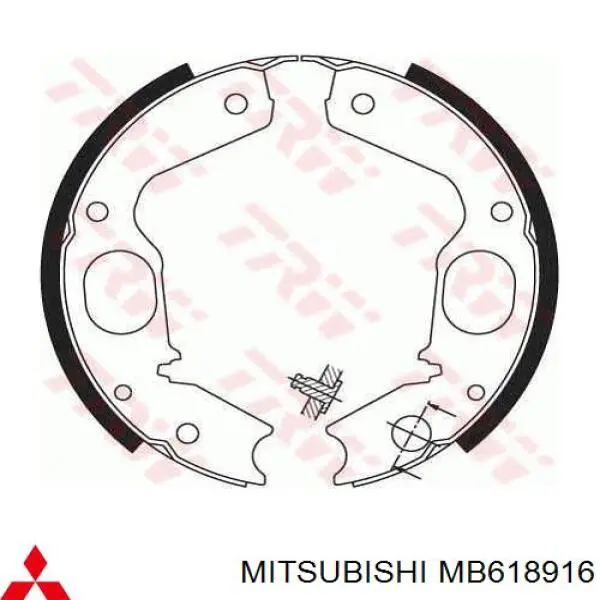 Колодки ручника MB618916 Mitsubishi