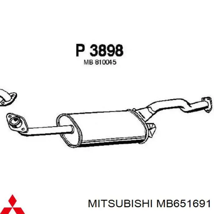 Купити MB651691 Mitsubishi Вихлоп