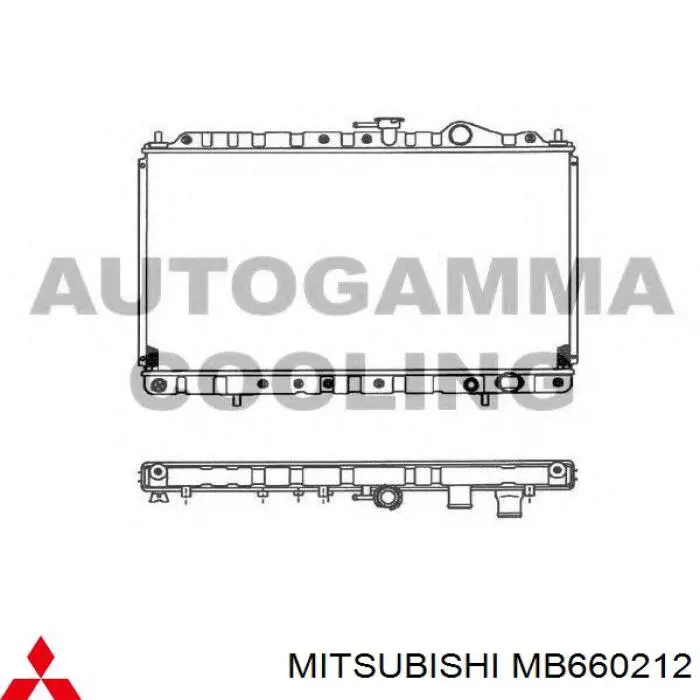 MB660212 Mitsubishi Радіатор охолодження двигуна