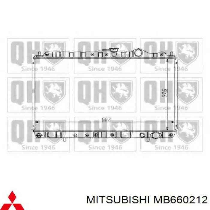 Купити MB660212 Mitsubishi Радіатор двигуна