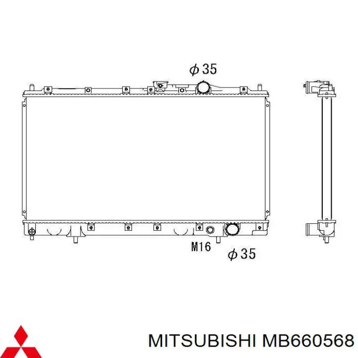 MB660568 Mitsubishi радіатор охолодження двигуна