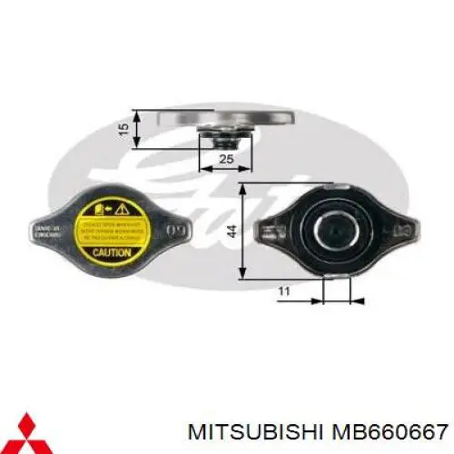 MB660667 Mitsubishi кришка/пробка радіатора