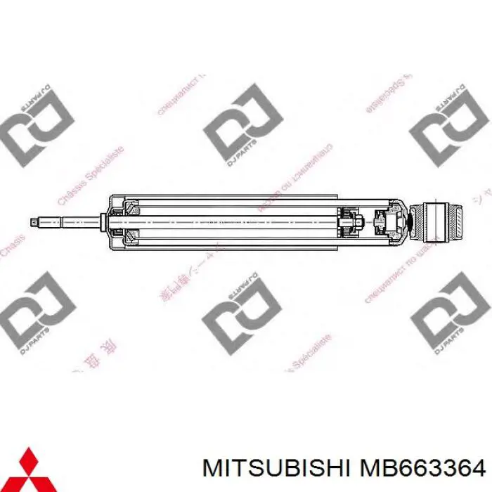 Купити MB663364 Mitsubishi Стійка амортизатора задня