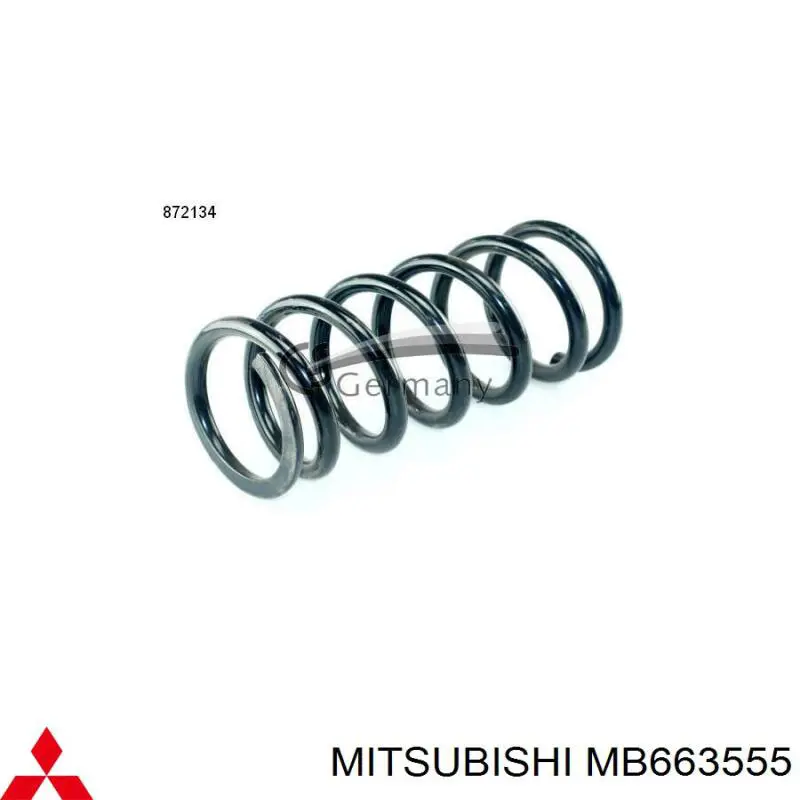 Пружина підвіски задня на Mitsubishi Space Wagon II N3W, N4W