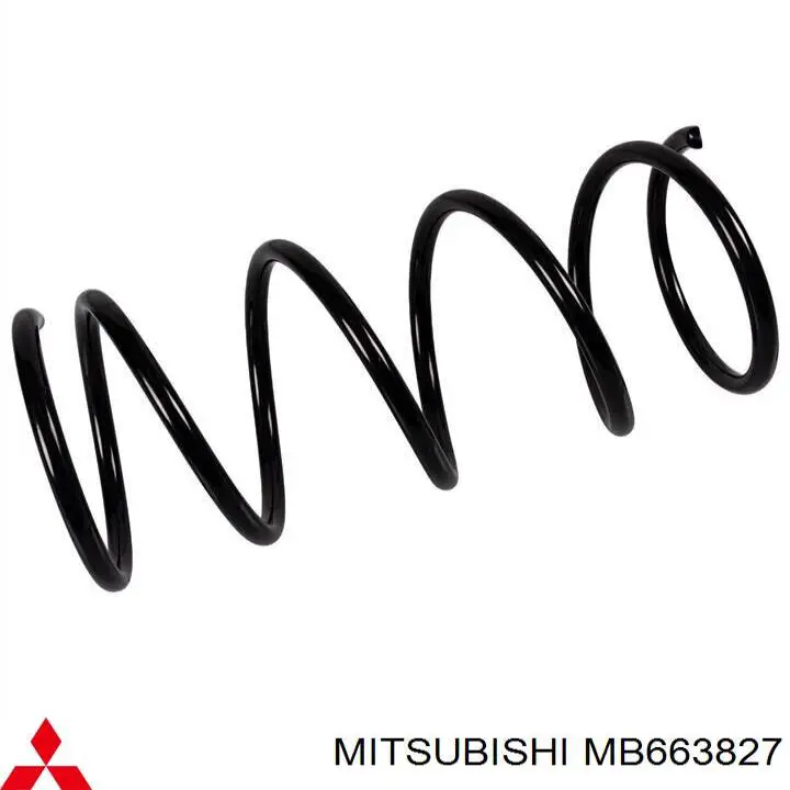 MB663827 Mitsubishi Пружина підвіски задня