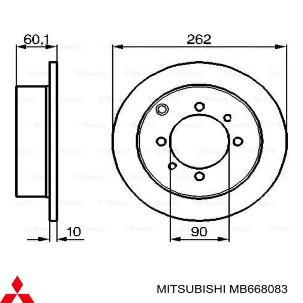 MB668083 Mitsubishi Дискові гальма