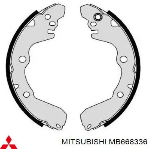 MB668336 Mitsubishi колодки гальмові задні, барабанні