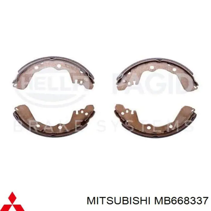 Колодки гальмові задні, барабанні Mitsubishi MB668337 ціна, від 34.08 USD