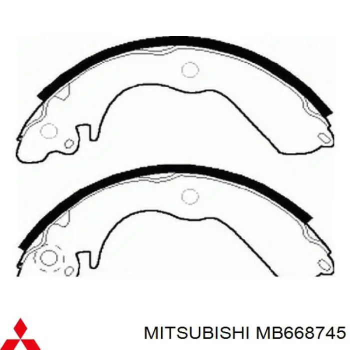 Колодки гальмові задні, барабанні MB668745 Mitsubishi