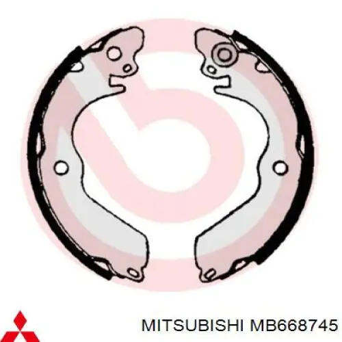 Колодки гальмові задні, барабанні Mitsubishi MB668745 ціна, від 16.47 USD