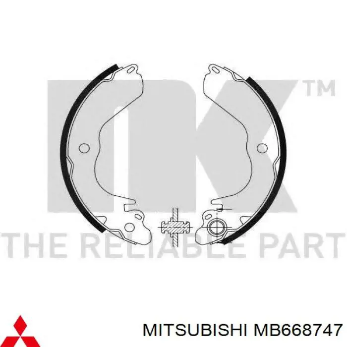 Колодки гальмові задні, барабанні Mitsubishi MB668742 ціна, від 14.78 USD