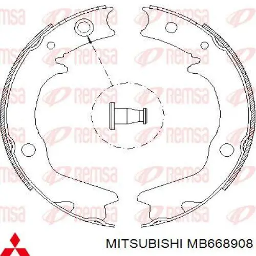 Купити MB668908 Mitsubishi Колодки гальмові задні, барабанні