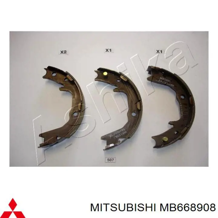 MB668908 Mitsubishi колодки гальмові задні, барабанні