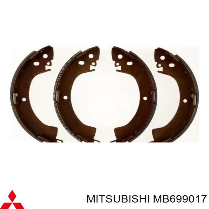MB699017 Mitsubishi Колодки гальмівні задні, барабанні