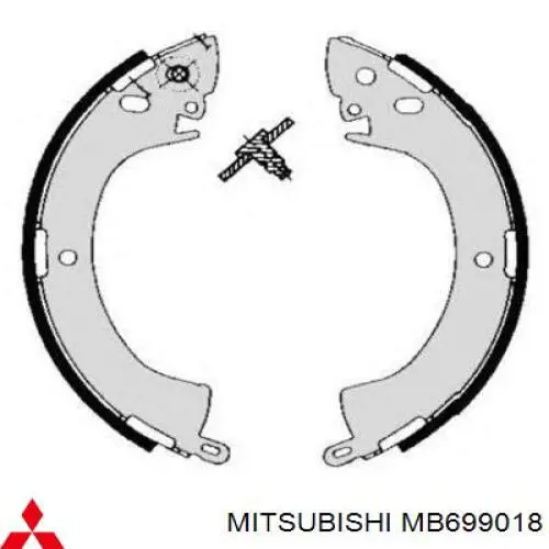 Колодки гальмові задні, барабанні MB699018 Mitsubishi