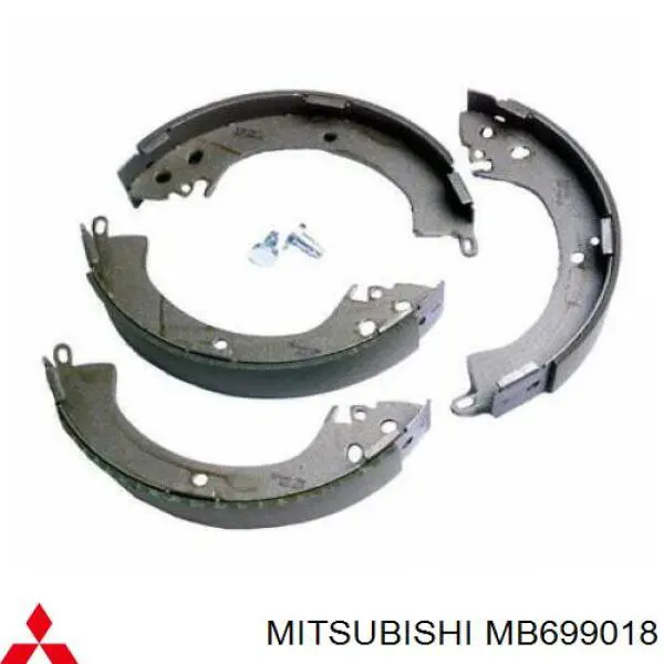 MB699018 Mitsubishi Колодки гальмівні задні, барабанні