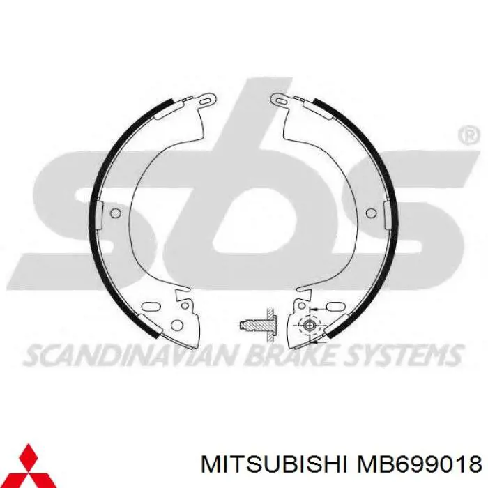 Колодки гальмові задні, барабанні Mitsubishi MB699018 ціна, від 25.85 USD