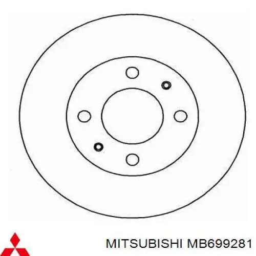 Диск переднього гальма Mitsubishi MB699281 ціна, від 21.87 USD