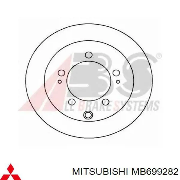 Диск переднього гальма Mitsubishi MB699282 ціна, від 23.15 USD