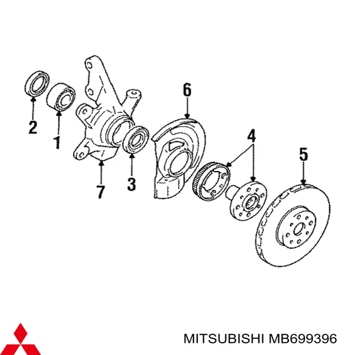 Захист гальмівного диска, переднього, лівого Mitsubishi MB699396 ціна, від 51.77 USD