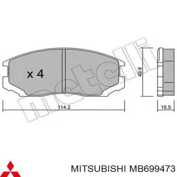 Тормозні колодки Mitsubishi MB699473