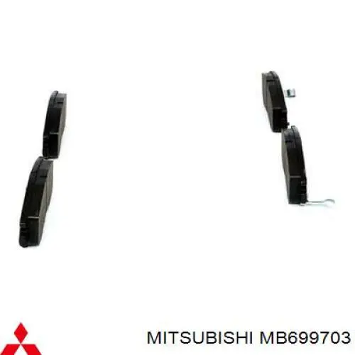 MB699703 Mitsubishi колодки гальмівні передні, дискові