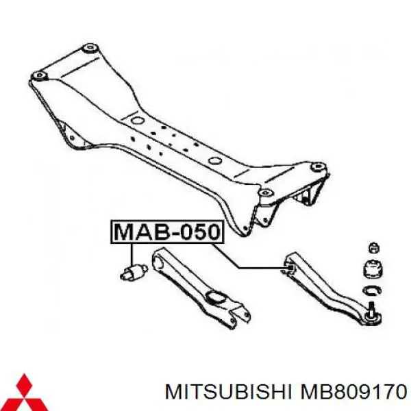 Сайлентблок заднього поперечного важеля, внутрішній Mitsubishi MB110815 ціна, від 6.33 USD