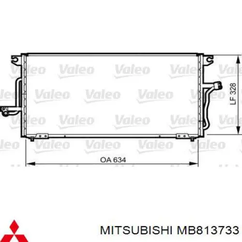 MB813733 Mitsubishi радіатор кондиціонера