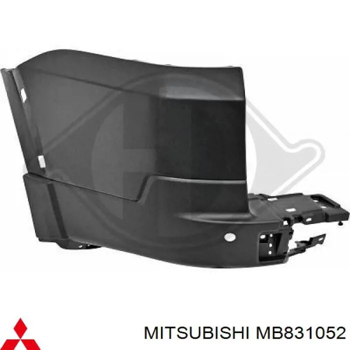 MB831052 Mitsubishi бампер задній, права частина