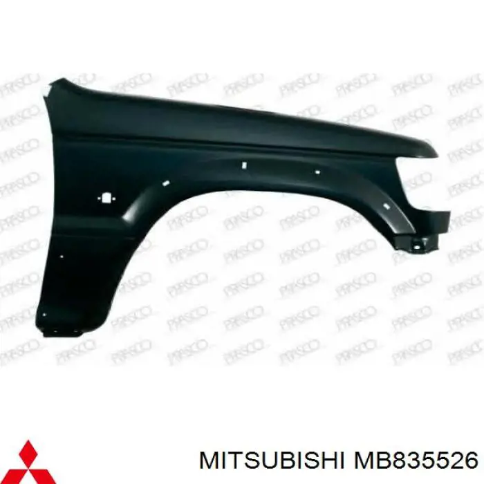Крило переднє праве Mitsubishi MB835526 ціна, від 56.30 USD