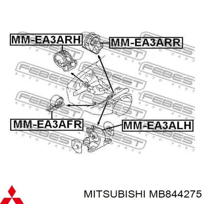 Купити MB844275 Mitsubishi Подушка двигуна передня