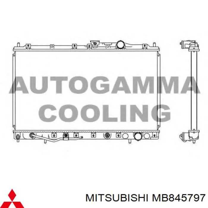 MB845797 Mitsubishi радіатор охолодження двигуна