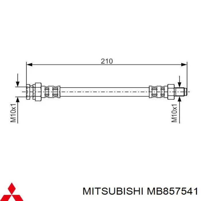 MB857541 Mitsubishi шланг гальмівний передній