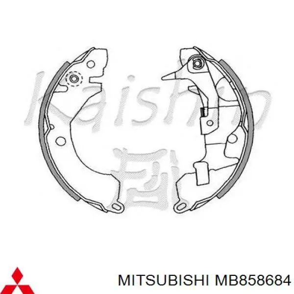 MB858684 Mitsubishi Колодки гальмівні задні, барабанні
