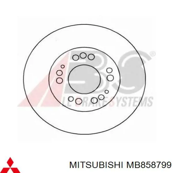 Диск переднього гальма Mitsubishi MB858799 ціна, від 35.77 USD
