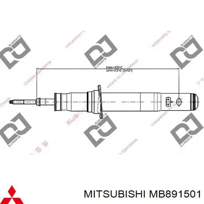 Купити MB891501 Mitsubishi Амортизатор передньої підвіски