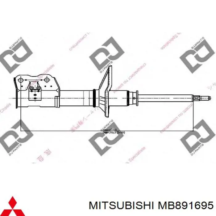 Стійка передня, ліва Mitsubishi MB891695