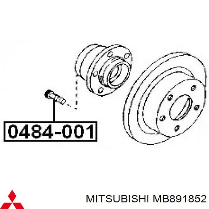 MB891852 Mitsubishi шпилька колісна зад/перед