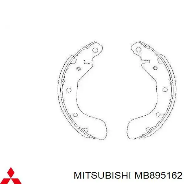 Колодки гальмові задні, дискові MB895162 Mitsubishi