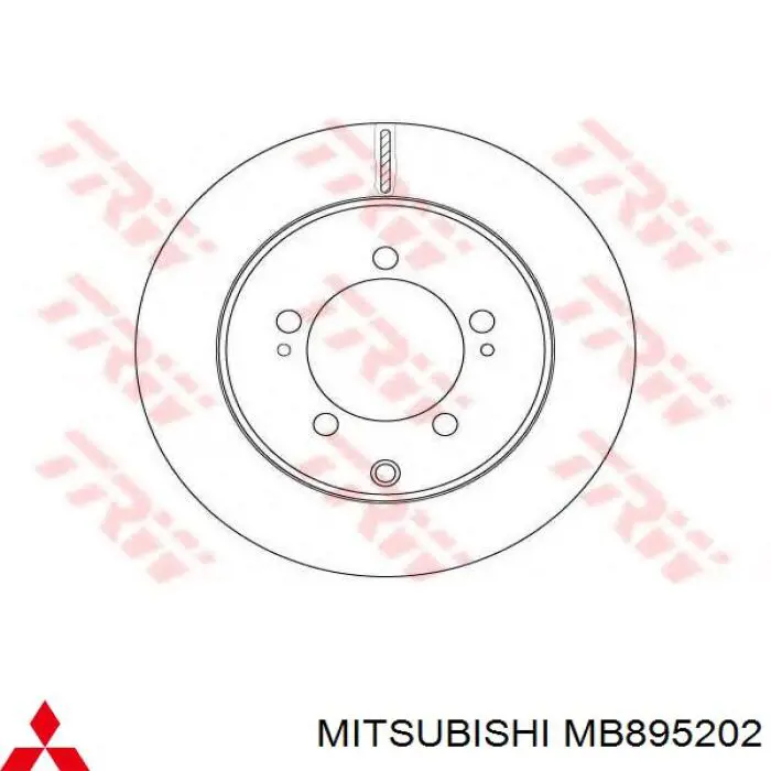 Задні дискові гальма Mitsubishi MB895202 ціна, від 50.42 USD