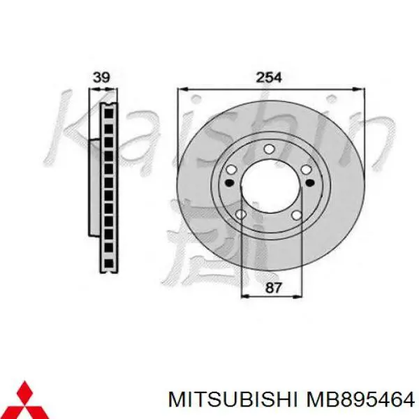 Диск гальмівний передній Mitsubishi MB895464