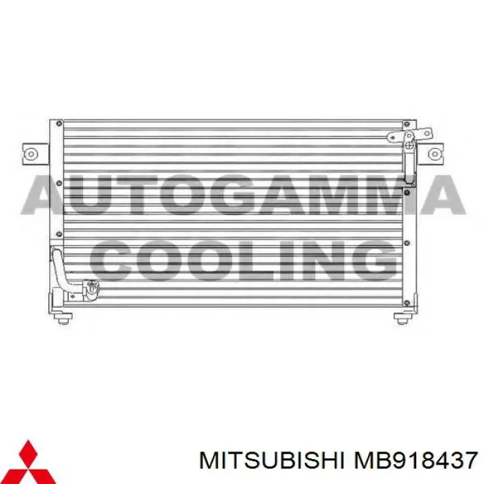 Радіатор кондиціонера Mitsubishi Pajero 2 Canvas Top (V2W, V4W) (Міцубісі Паджеро)