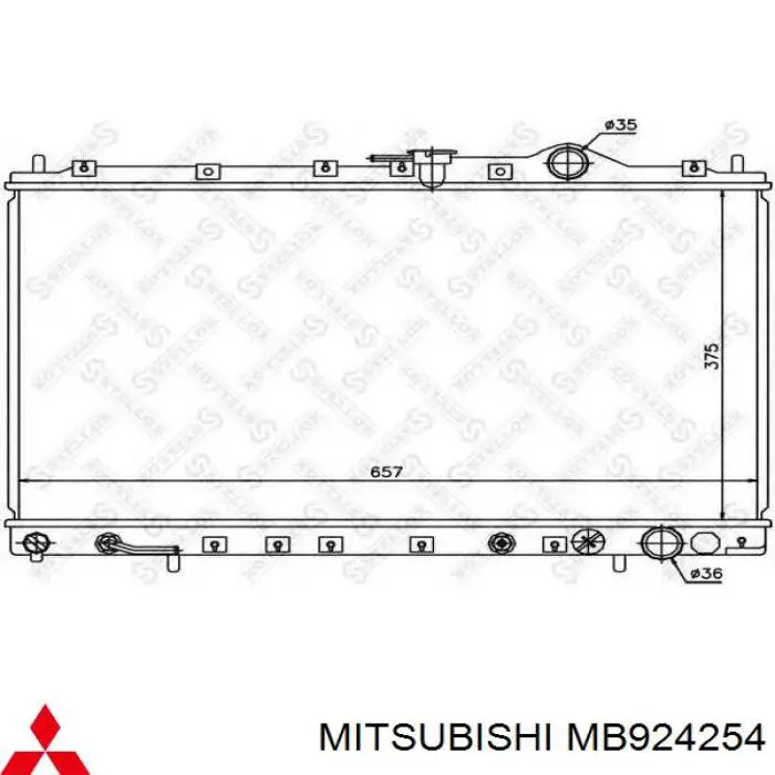 MB924254 Mitsubishi Радіатор охолодження двигуна